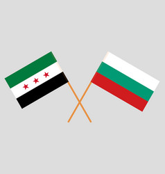 Flags Of Bulgaria And Syrian National Coalition