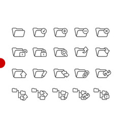 Folder Icons - Set 1 2 Red Point Series