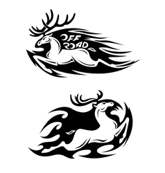 Leaping Speeding Deer Off Road Icon