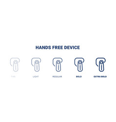 Hands Free Device Icon Thin Light Regular Bold