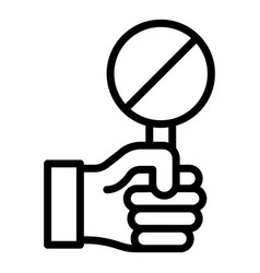 Protest Hand Icon Outline Style