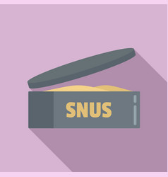 Snus Tin Can Icon Flat Style