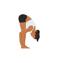 Woman Doing Standing Forward Fold Pose