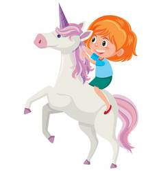 A Girl Riding Unicorn