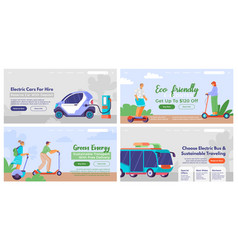 Web Page Collection For Electric Transport Promo