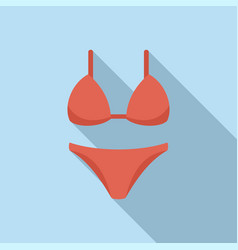 Woman Swimwear Icon Flat Water Park