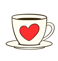 Cup With Saucer Flat Icon