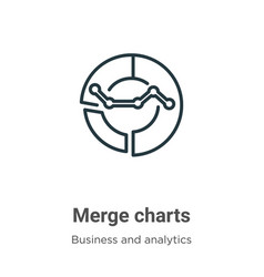 Merge Charts Outline Icon Thin Line Black