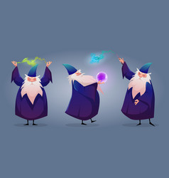 Old Wizard Character Working Magic