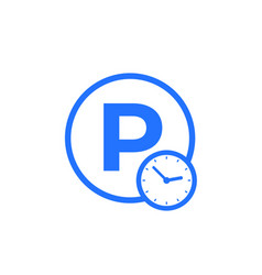 Parking Time Icon On White