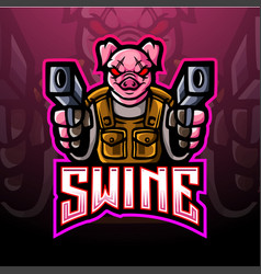 Pig Esport Logo Mascot Design