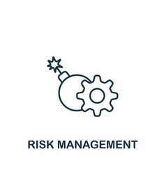 Risk Management Icon Monochrome Simple Business