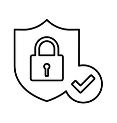 Security Safety Lock Outline Icon Line Art