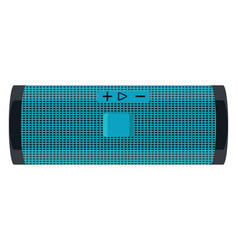 Blue Bluetooth Speaker On A White Background