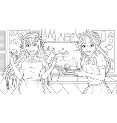 Cute Waitress Girls