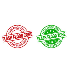 Flash Flood Zone Round Watermarks With Unclean