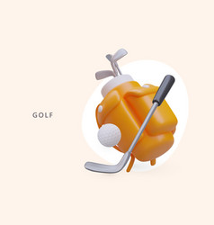 3d Golf Clubs Ball Special Backpack