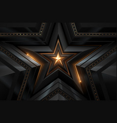 Abstract Black And Gold Star Shape Background