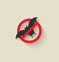 Bat Silhouette Animal Pest Icon Stop Sign