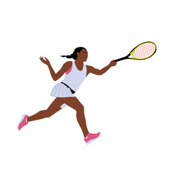 Black Sports Woman Big Tennis Player