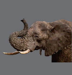 Elephant Low Poly Art