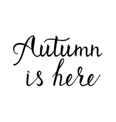 Modern Brush Phrase Autumn Is Here