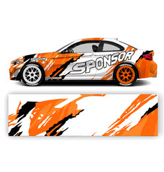 Orange Racing Car Wrap Design Custom Livery