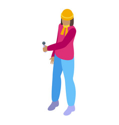 Street Reporter Icon Isometric News