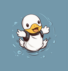 A Cute Duck Swimming In The Water