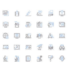 Corporate Gathering Line Icons Collection