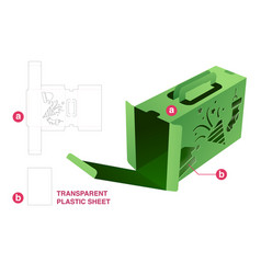 Handle Packaging Box With Stenciled Christmas