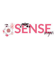 Sense Organ People Flat Text Composition