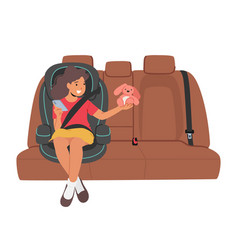 Child Safety And Comfortable Travel Concept Kid