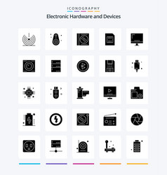 Creative Devices 25 Glyph Solid Black Icon Pack