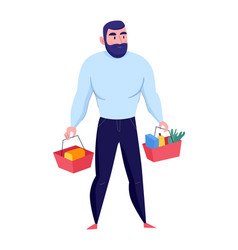 Muscle Man Shopping Composition