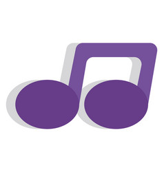 Purple Music Note On White Background