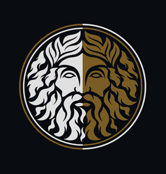 Modern Olympic God Zeus Logo