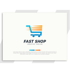 Shopping Trolley Logo With Fast Effect