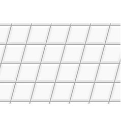 White Rhombus Tile Slanted Seamless Pattern