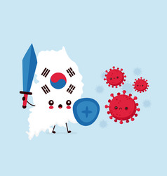 Cute Sad South Korea Fight With Coronavirus