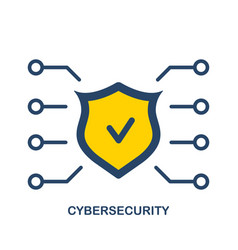 Cybersecurity Icon Shield With Checkmark Cyber