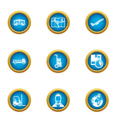 Fare Icons Set Flat Style