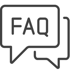 Faq Thin Line Icon Outline Icon Editable Stroke