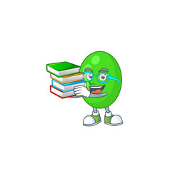 A Mascot Design Tetrad Student Having Books