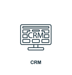 Crm Icon Monochrome Simple Business Intelligence