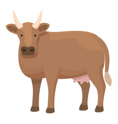 Dairy Cow Icon Cartoon Farm Breed