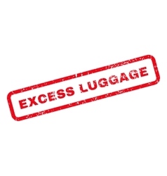 Excess Luggage Text Rubber Stamp