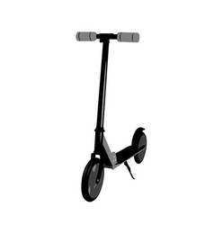 Scooter Silhouette On White Background