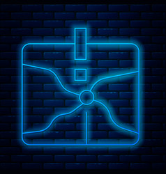 Glowing Neon Line Intersection Point Icon