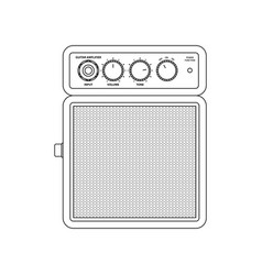 Guitar Amplifier Icon In Outline Style On A White